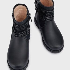 Mayoral Kids Black Embellished Boots